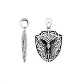 AP-9001-S Sterling Silver Beautiful Designer Pendant With Plain Silver Jewelry Bali Designs Inc